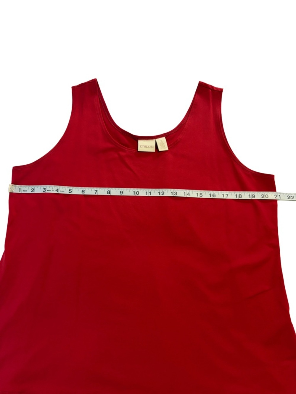 Chico's Scoop Neck Tank Duo in White and Red - Picture 4 of 6